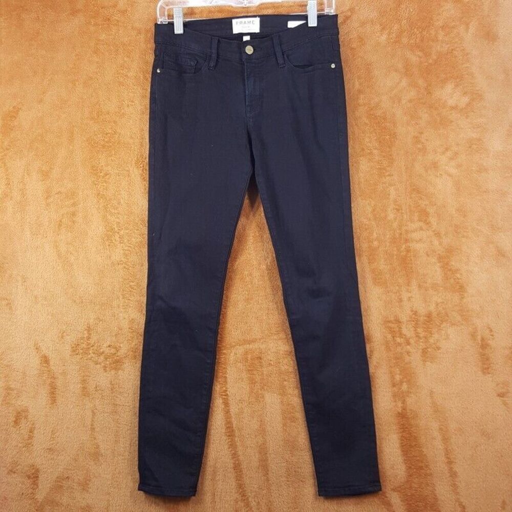 FRAME Womens Jeans Size 27 Black Wash Skinny Low Rise LE SKINNY DE JEANNE